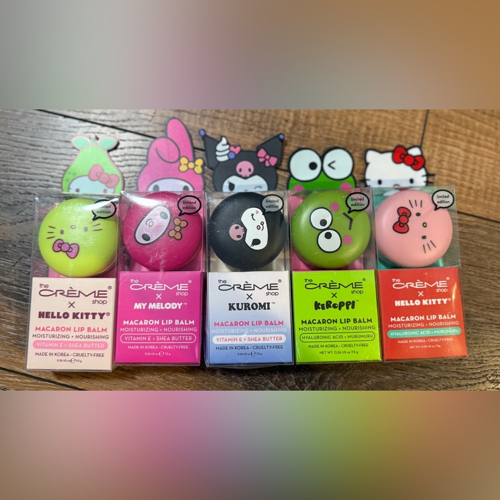 🆕 The Crème Shop Hello Kitty & friends Macaron Lip Balm set (limited edition)